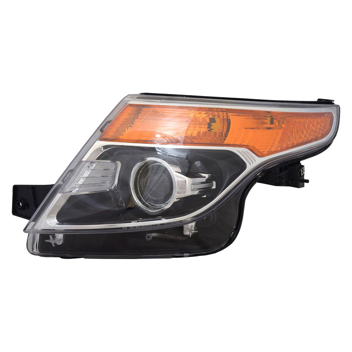2011-2015 Ford Explorer Driver Side Headlight Lens Housing Hid From 1-14-11 - FO2518127-Partify-Painted-Replacement-Body-Parts