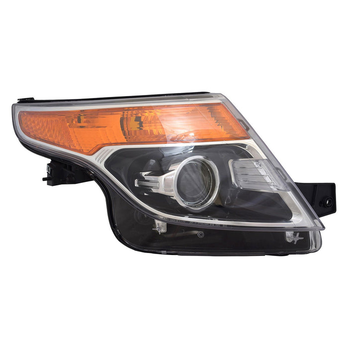 2011-2015 Ford Explorer Passenger Side Headlight Lens Housing Hid From 1-14-11 - FO2519127-Partify-Painted-Replacement-Body-Parts