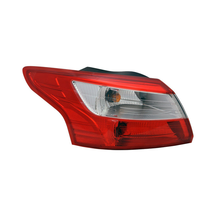2012-2014 Ford Focus Driver Side Tail Light Housing Includes Lens Sedan - FO2818151-Partify-Painted-Replacement-Body-Parts
