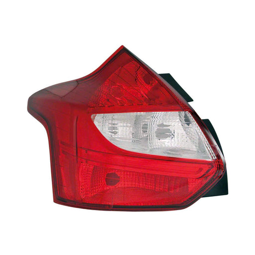 2012-2014 Ford Focus Driver Side Tail Light Housing Includes Lens Hatchback - FO2818152-Partify-Painted-Replacement-Body-Parts