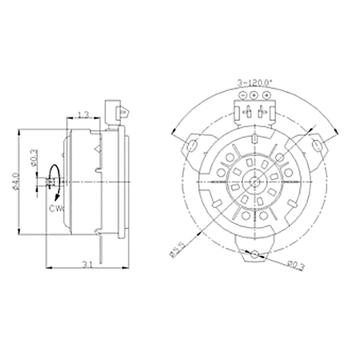 1996-2006 Ford Taurus/Mercury Sable Engine Cooling Fan Motor Right Side - FO3116102-Partify-Painted-Replacement-Body-Parts