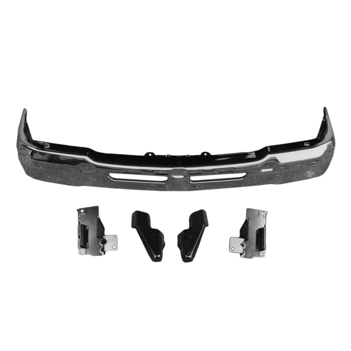 2003-2007 Chevrolet Silverado 1500/1500 Classic Front Bumper Face Bar W/O Sport Package Bright Bar & Impact Bar Brace Only - GM1002819-Partify-Painted-Replacement-Body-Parts