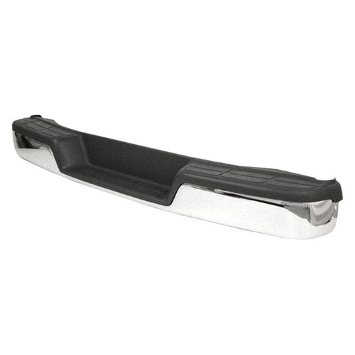 1996-2017 Chevrolet Express 1500/2500/3500/GMC Savana 1500/Savana 2500/Savana 3500 Rear Bumper Assembly W/O Object Sensor Incl Pad/Brackets/End Caps W/Gray Top Pads Chrome - GM1103101-Partify-Painted-Replacement-Body-Parts