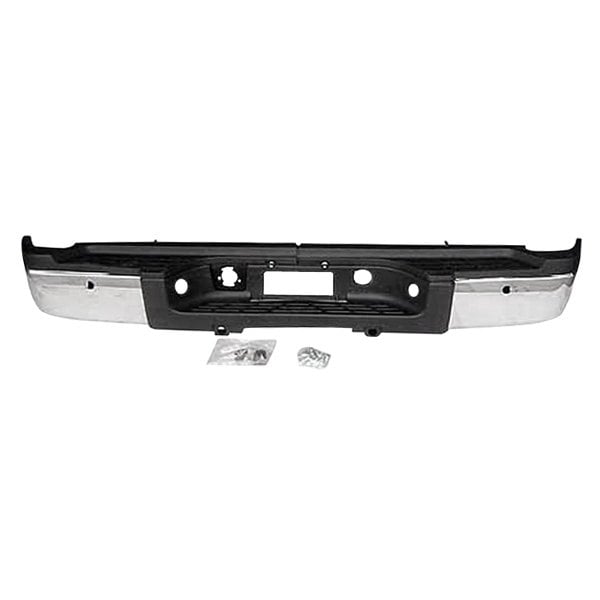 2007-2010 Chevrolet Silverado 2500/3500/GMC Sierra 2500/Sierra 3500 Rear Bumper Assembly Single Rear Wheels W/Rear Object Sensor W/O Sensor Components Chrome - GM1103151-Partify-Painted-Replacement-Body-Parts