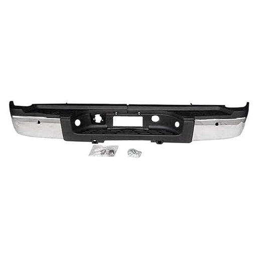 2007-2010 Chevrolet Silverado 2500/3500/GMC Sierra 2500/Sierra 3500 Rear Bumper Assembly Single Rear Wheels W/Rear Object Sensor W/O Sensor Components Chrome - GM1103151-Partify-Painted-Replacement-Body-Parts