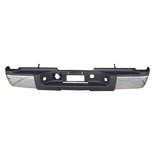 2011-2014 Chevrolet Silverado 3500/GMC Sierra 3500 Rear Bumper Assembly Dual Rear Wheels W/O Rear Object Sensor Chrome - GM1103166-Partify-Painted-Replacement-Body-Parts