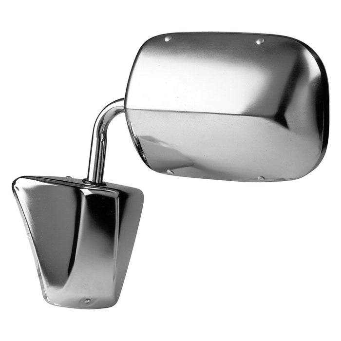 1992-1996 Chevrolet G10/G20/G30/GMC G1500/G2500/G3500 Driver Side Door Mirror Fits Left Or Right Below Eyeline Stainless Assembly - GM1320111-Partify-Painted-Replacement-Body-Parts
