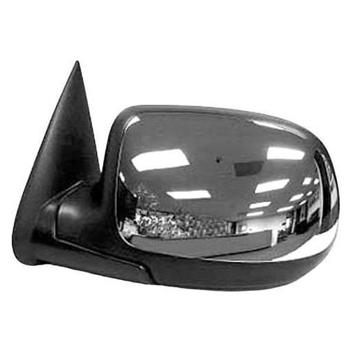 1999-2006 Chevrolet Silverado 1500/Suburban 1500/Suburban 2500/Tahoe Base/Limited/LS/LT/GMC Sierra 1500/Yukon/Yukon XL 1500 Driver Side Door Mirror Standard Style Manual Remote W/Bright Cover Assembly - GM1320208-Partify-Painted-Replacement-Body-Parts