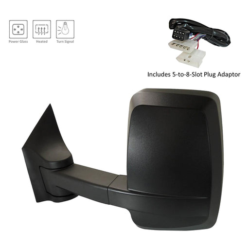2003-2018 Chevrolet Express 1500/2500/3500 Driver Side Door Mirror Power Straight Long Arm W/Signal Lamp Assembly - GM1320531-Partify-Painted-Replacement-Body-Parts