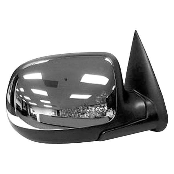 1999-2006 Chevrolet Silverado 1500/Suburban 1500/Suburban 2500/Tahoe Base/Limited/LS/LT/GMC Sierra 1500/Yukon/Yukon XL 1500 Passenger Side Door Mirror Standard Style Manual Remote W/Bright Cover Assembly - GM1321208-Partify-Painted-Replacement-Body-Parts