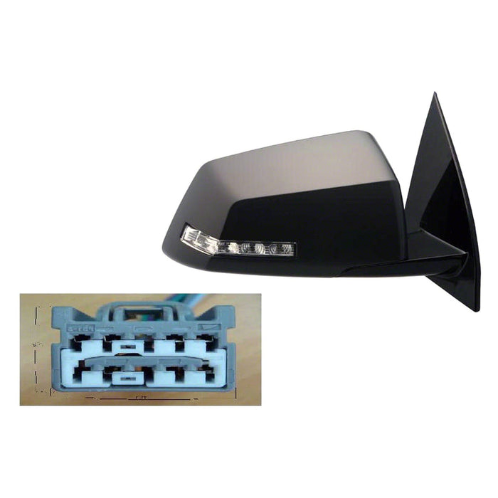 2008-2010 Saturn Outlook Passenger Side Door Mirror W/Signal Lamp Manual Fold Assembly - GM1321398-Partify-Painted-Replacement-Body-Parts