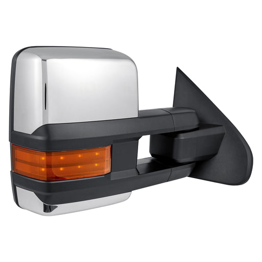 2015-2016 Chevrolet Silverado 1500/GMC Sierra 1500 Passenger Side Door Mirror Trailer Tow Type Power W/O Signal Lamps Man Ext/Man Fold Chrome Assembly - GM1321512-Partify-Painted-Replacement-Body-Parts