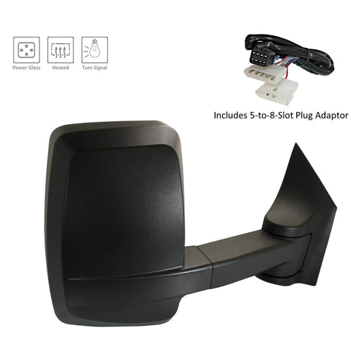 2003-2018 Chevrolet Express 1500/2500/3500 Passenger Side Door Mirror Power Straight Long Arm W/Signal Lamp Assembly - GM1321531-Partify-Painted-Replacement-Body-Parts