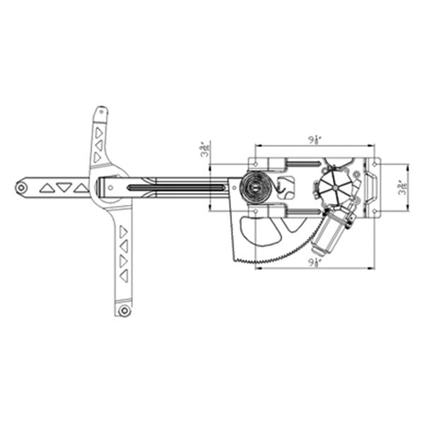 1985-2005 Chevrolet Astro/GMC Safari Front Passenger Side Window Regulator Regulator & Motor Assembly - GM1351150-Partify-Painted-Replacement-Body-Parts