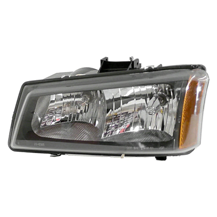 2003-2007 Chevrolet Avalanche 1500/2500/Silverado 1500/Silverado 1500 Classic/Silverado 2500/Silverado 2500 Classic/Silverado 3500/Silverado 3500 Classic Driver Side Headlight Assembly 2Nd Design Fluted Bezel Composite - GM2502257-Partify-Painted-Replacement-Body-Parts