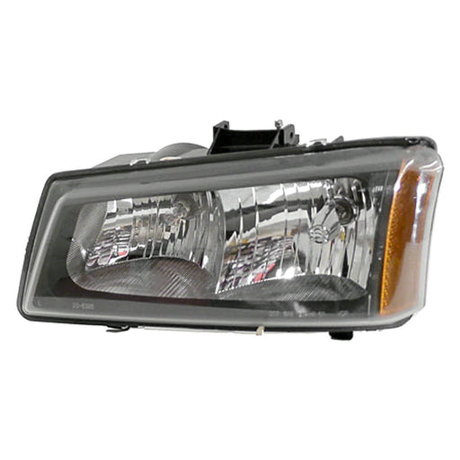 2003-2007 Chevrolet Avalanche 1500/2500/Silverado 1500/Silverado 1500 Classic/Silverado 2500/Silverado 2500 Classic/Silverado 3500/Silverado 3500 Classic Driver Side Headlight Assembly 2Nd Design Fluted Bezel Composite - GM2502257-Partify-Painted-Replacement-Body-Parts