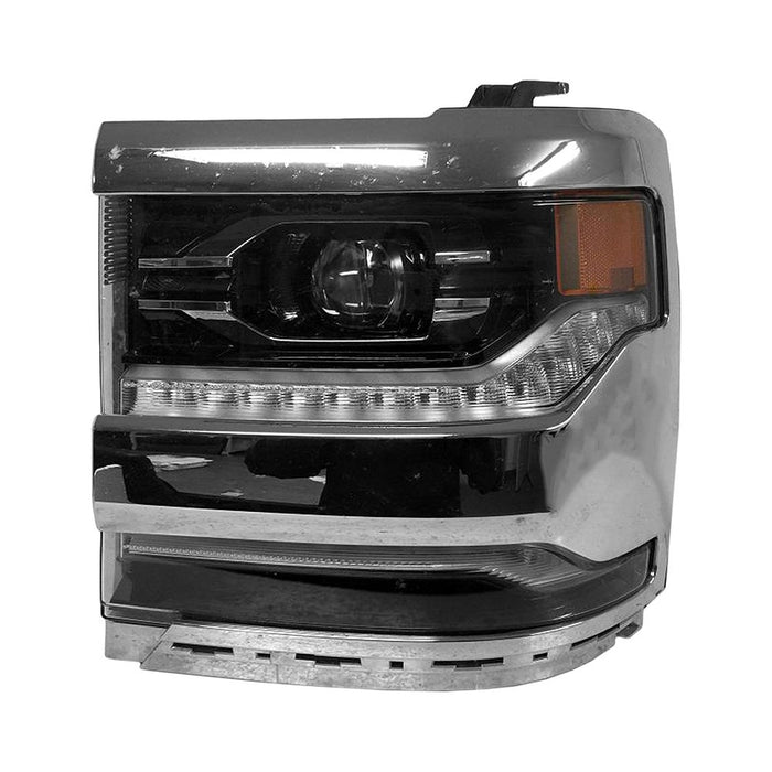 2016-2018 Chevrolet Silverado 1500 Driver Side Headlight Assembly Led Chrome Bezel Composite - GM2502452-Partify-Painted-Replacement-Body-Parts