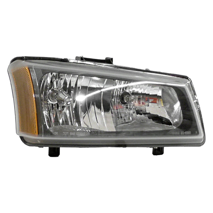 2003-2007 Chevrolet Avalanche 1500/2500/Silverado 1500/Silverado 1500 Classic/Silverado 2500/Silverado 2500 Classic/Silverado 3500/Silverado 3500 Classic Passenger Side Headlight Assembly 2Nd Design Fluted Bezel Composite - GM2503257-Partify-Painted-Replacement-Body-Parts