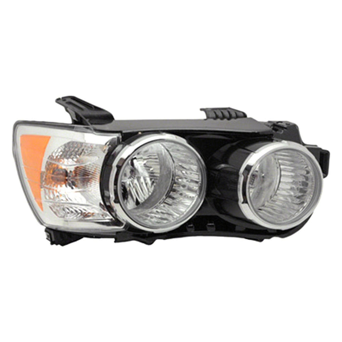 2012-2015 Chevrolet Sonic LS/LT/LTZ/RS Passenger Side Headlight Assembly Halogen W/Chrome Trim Composite Hatchback/Sedan - GM2503359-Partify-Painted-Replacement-Body-Parts