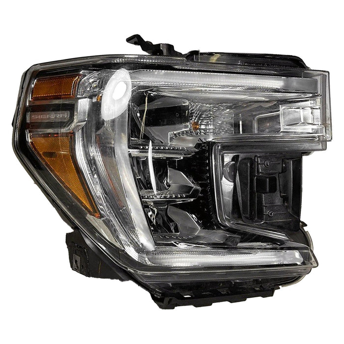 2019-2022 GMC Sierra 1500/1500 Limited Base/Elevation/SLE/Elevation/SLE Passenger Side Headlight Assembly W/O Led Signal Lamp Composite - GM2503495-Partify-Painted-Replacement-Body-Parts