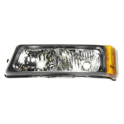 2002-2007 Chevrolet Avalanche 1500/2500/Silverado 1500/Silverado 1500 Classic/Silverado 2500/Silverado 2500 Classic/Silverado 3500/Silverado 3500 Classic Driver Side Parking Light Assembly W/O Body Cladding Incls Signal/Marker & Running Lamps W/O Bulb Or Socket - GM2520185-Partify-Painted-Replacement-Body-Parts