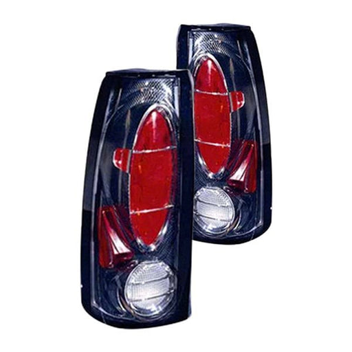 1988-2000 Cadillac Escalade/Chevrolet Blazer/C1500/C2500/C3500/K1500/K2500/K3500/Tahoe Z71/GMC C1500/C2500/C3500/K1500/K2500/K3500/Yukon Denali Tail Light Set Helmet Design W/Carbon Fiber Painted Housing - GM2811175-Partify-Painted-Replacement-Body-Parts