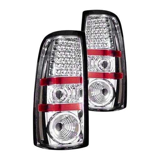 1999-2005 Chevrolet Silverado 1500/2500/GMC Sierra 1500/Sierra 2500 Tail Light Set Led Design W/Bright Housing - GM2811178-Partify-Painted-Replacement-Body-Parts