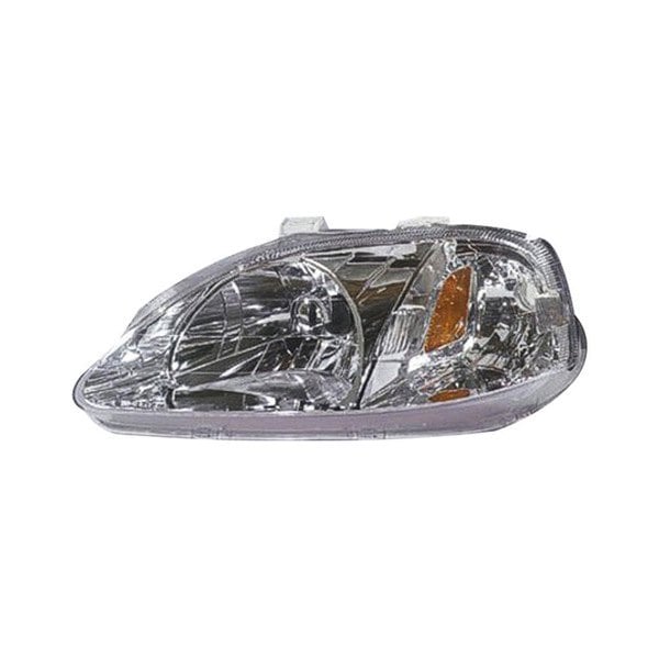 1999-2000 Honda Civic Driver Side Headlight Assembly Includes Side Marker Lamp Composite - HO2502113-Partify-Painted-Replacement-Body-Parts