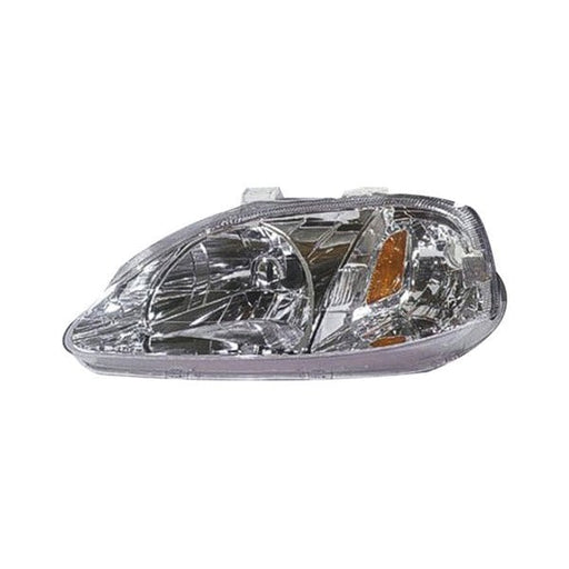 1999-2000 Honda Civic Driver Side Headlight Assembly Includes Side Marker Lamp Composite - HO2502113-Partify-Painted-Replacement-Body-Parts