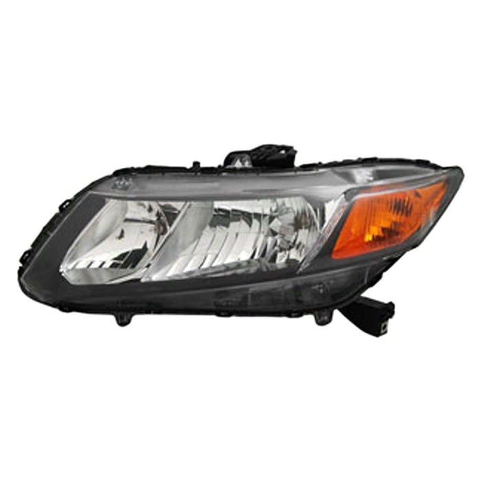 2012 Honda Civic Driver Side Headlight Assembly Composite Coupe/Sedan - HO2502144-Partify-Painted-Replacement-Body-Parts