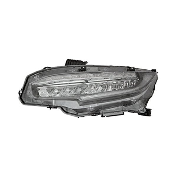 2016-2021 Honda Civic Driver Side Headlight Assembly Led Composite Coupe/Hatchback/Sedan - HO2502176-Partify-Painted-Replacement-Body-Parts