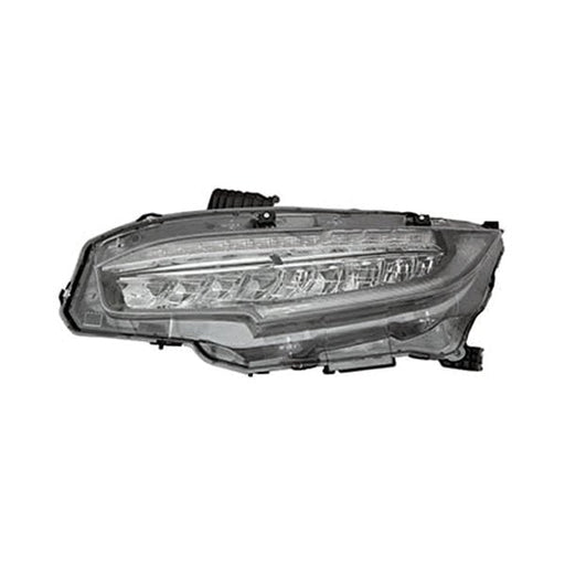 2016-2021 Honda Civic Driver Side Headlight Assembly Led Composite Coupe/Hatchback/Sedan - HO2502176-Partify-Painted-Replacement-Body-Parts
