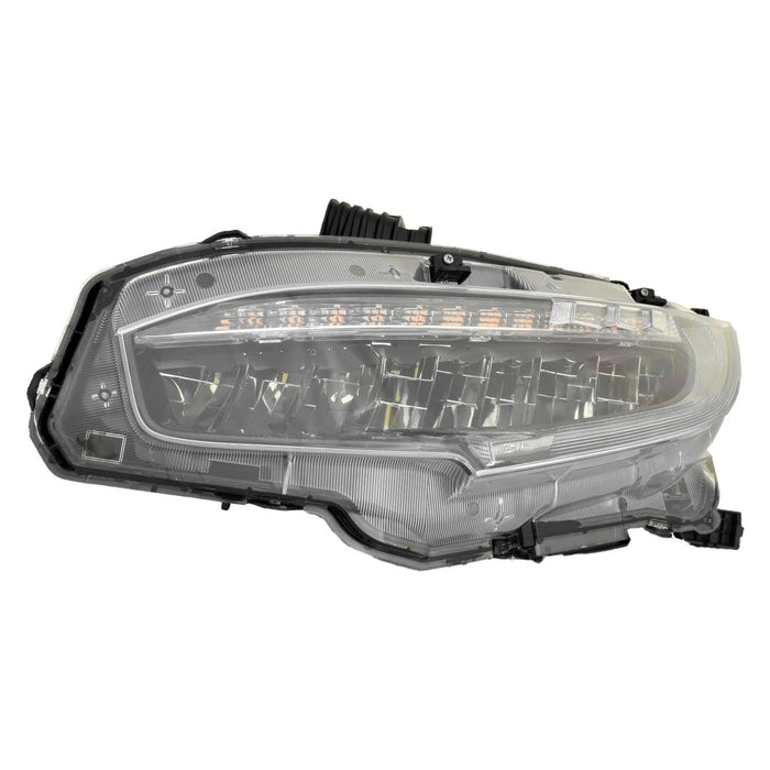 2020-2021 Honda Civic Driver Side Headlight Assembly Led Composite - HO2502199-Partify-Painted-Replacement-Body-Parts