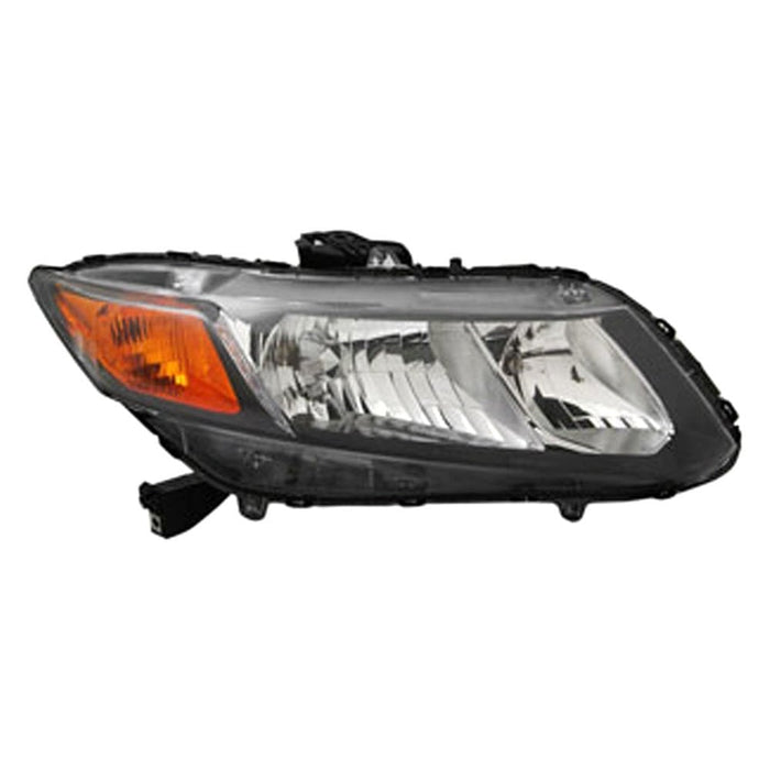 2012 Honda Civic Passenger Side Headlight Assembly Composite Coupe/Sedan - HO2503144-Partify-Painted-Replacement-Body-Parts
