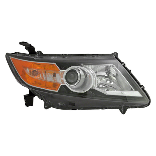 2014-2017 Honda Odyssey Passenger Side Headlight Assembly Halogen Bezel Composite - HO2503154-Partify-Painted-Replacement-Body-Parts