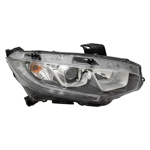 2016-2020 Honda Civic EX/EX-L/LX/Sport Passenger Side Headlight Assembly Halogen Composite Coupe/Hatchback/Sedan - HO2503173-Partify-Painted-Replacement-Body-Parts
