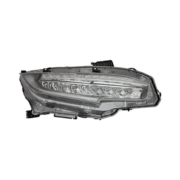 2016-2021 Honda Civic Passenger Side Headlight Assembly Led Composite Coupe/Hatchback/Sedan - HO2503176-Partify-Painted-Replacement-Body-Parts