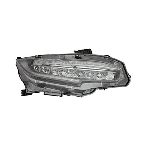 2016-2021 Honda Civic Passenger Side Headlight Assembly Led Composite Coupe/Hatchback/Sedan - HO2503176-Partify-Painted-Replacement-Body-Parts