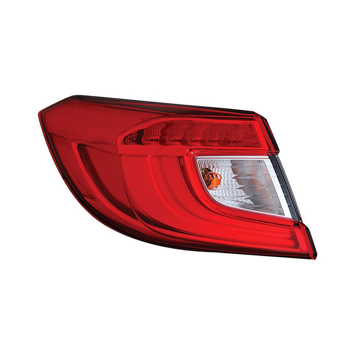 2018-2020 Honda Accord Hybrid/Hybrid EX/Hybrid EX-L/Hybrid Touring Driver Side Tail Light Assembly Outer - HO2804121-Partify-Painted-Replacement-Body-Parts