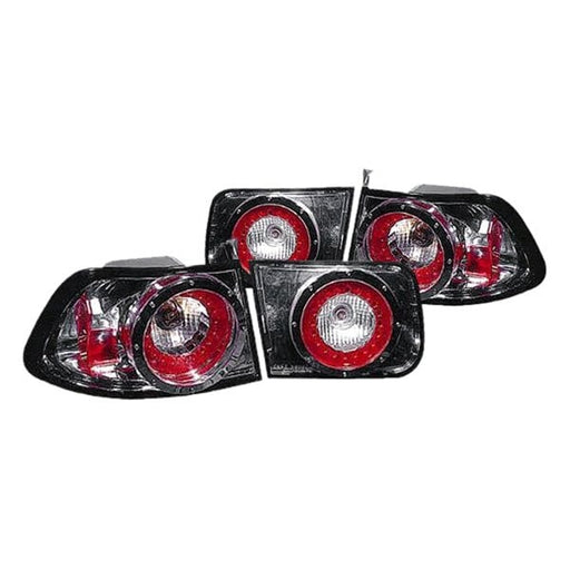 1992-1995 Honda Civic Tail Light Set 4 Lamp Set Led Design Chrome Type Coupe/Sedan - HO2811159-Partify-Painted-Replacement-Body-Parts