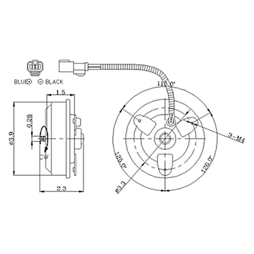 1992-1998 Honda Civic/Civic del Sol Engine Cooling Fan Motor Condenser Fan - HO3116102-Partify-Painted-Replacement-Body-Parts