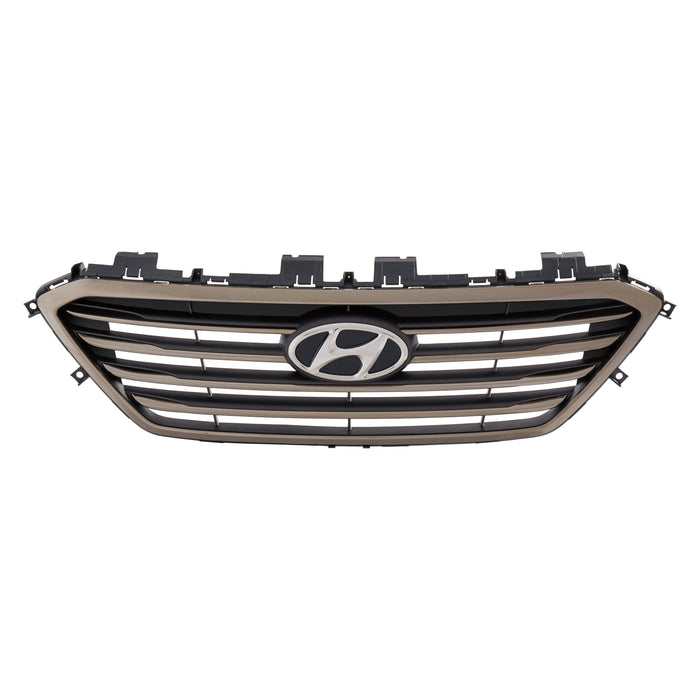 2015-2017 Hyundai Sonata Grille Standard Type W/O Auto Cruise Chrome Assembly - HY1200188-Partify-Painted-Replacement-Body-Parts