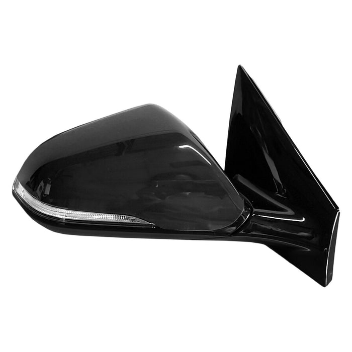 2015-2017 Hyundai Sonata Passenger Side Door Mirror W/Blis W/Signal Lamp W/O Memory Gloss Base Assembly - HY1321228-Partify-Painted-Replacement-Body-Parts