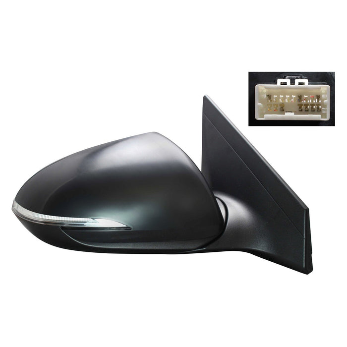 2017-2018 Hyundai Elantra Passenger Side Door Mirror Heated W/Blind Spot Detection W/Signal Lamp W/O Memory Usa Built Assembly - HY1321252-Partify-Painted-Replacement-Body-Parts