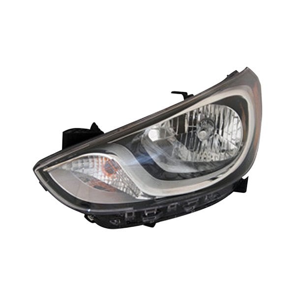 2012-2014 Hyundai Accent Driver Side Headlight Assembly Std Type Composite Hatchback/Sedan - HY2502163-Partify-Painted-Replacement-Body-Parts