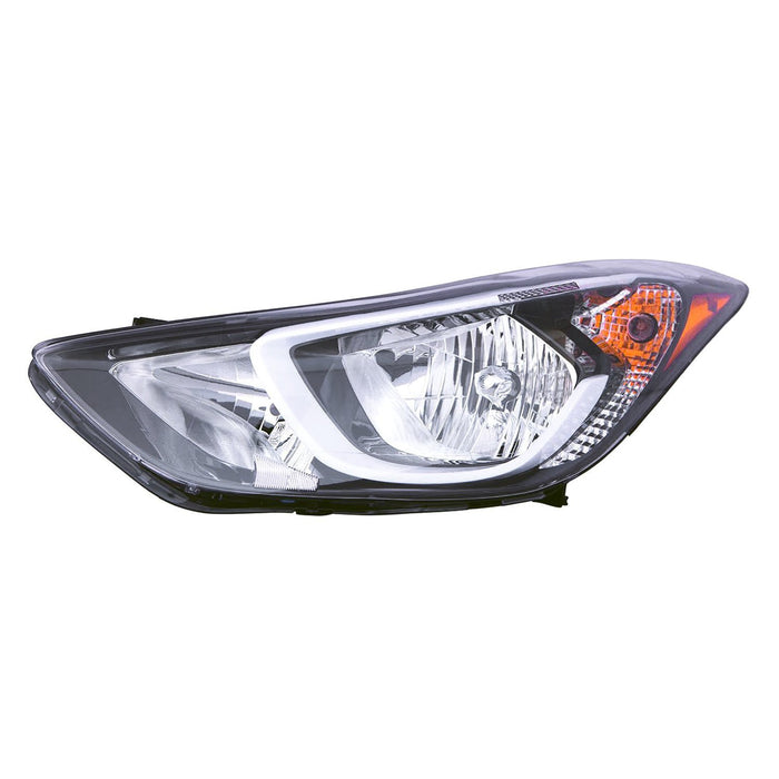 2014-2016 Hyundai Elantra Driver Side Headlight Assembly Korea Built W/O Led Position Lamp Composite - HY2502189-Partify-Painted-Replacement-Body-Parts