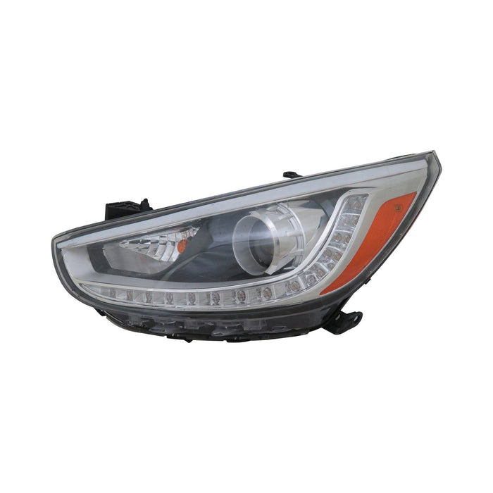 2012-2017 Hyundai Accent Driver Side Headlight Assembly Led Projector Type Composite - HY2502191-Partify-Painted-Replacement-Body-Parts