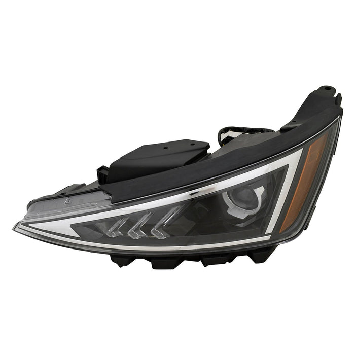 2019-2020 Hyundai Elantra Driver Side Headlight Assembly Halogen W/O Led Daytime Running Lamps Korea Built Composite - HY2502239-Partify-Painted-Replacement-Body-Parts