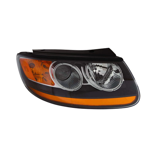 2007-2009 Hyundai Santa Fe Passenger Side Headlight Assembly From 7-11-07 W/Non-Replaceable Bulbs Composite - HY2503150-Partify-Painted-Replacement-Body-Parts
