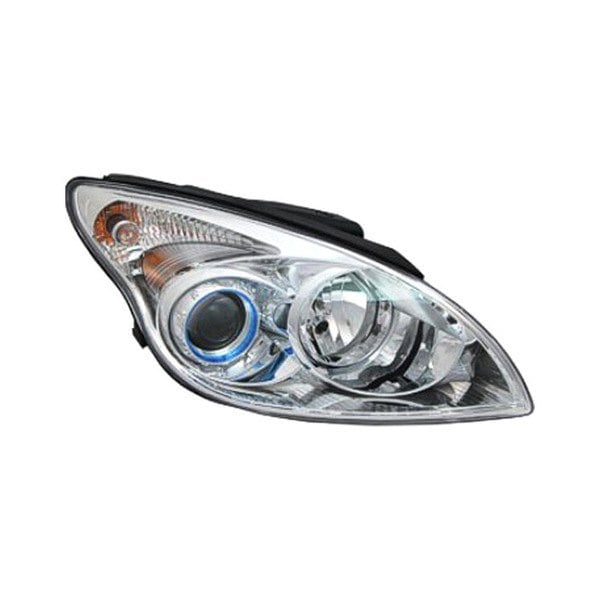 2009 Hyundai Elantra Passenger Side Headlight Assembly To 7-1-09 W/Chrome Ring Cornering Lamp Bezel Composite Hatchback - HY2503151-Partify-Painted-Replacement-Body-Parts